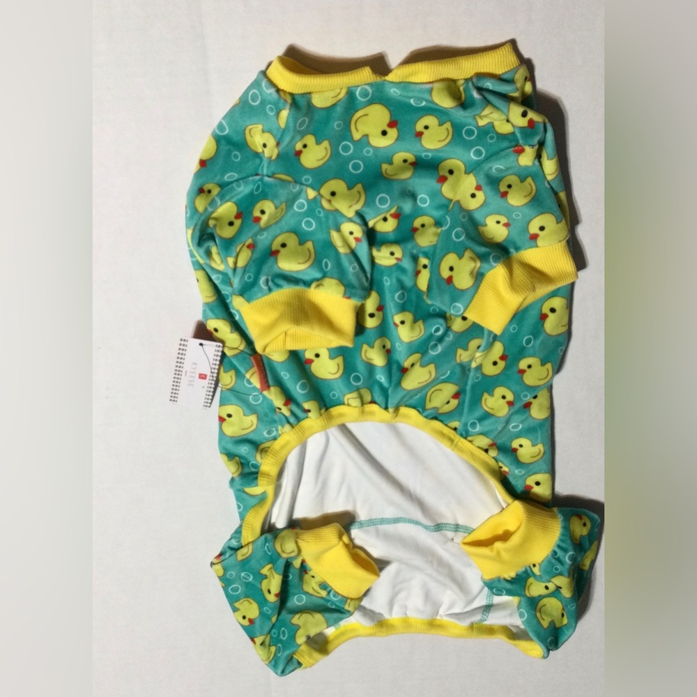 NWT Kyeese Wear Fashion for Your Dog 2XL Velour Rubber Duckie Pajamas - Picture 9 of 11